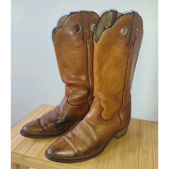 Durango West Other - Durango West 10.5B Cowboy Boots  Vintage Leather Western Tall Rodeo Rustic